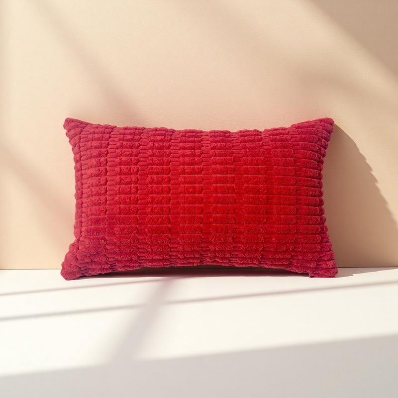 Luxury Rectangular Plush Pillowcase: Portable, Removable, and Washable for Sofa