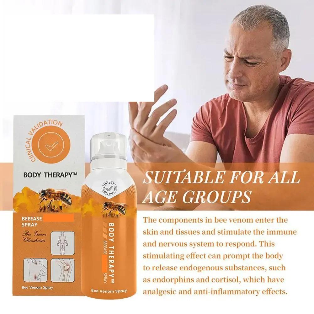 Bee Venom Pain Relief Spray Body Joint Bone Therapy Recover Massage Muscle Health Care