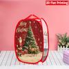 1Pcs Christmas Bathtub Santa Pop-Up Laundry Hamper Expandable Mesh Hamper Basket for Room Bedroom Bathroom Organization Contemporary Storage