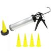 Sausage Maker Bait Fishing Aluminum Fishing Boilie Making Gun with 4pcs Silicone Spare Nozzles Fishing Lure Accessories
