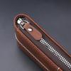 Men's Wear-resistant Vintage Zipper Wallet Clip - Casual Horizontal, Large Capacity