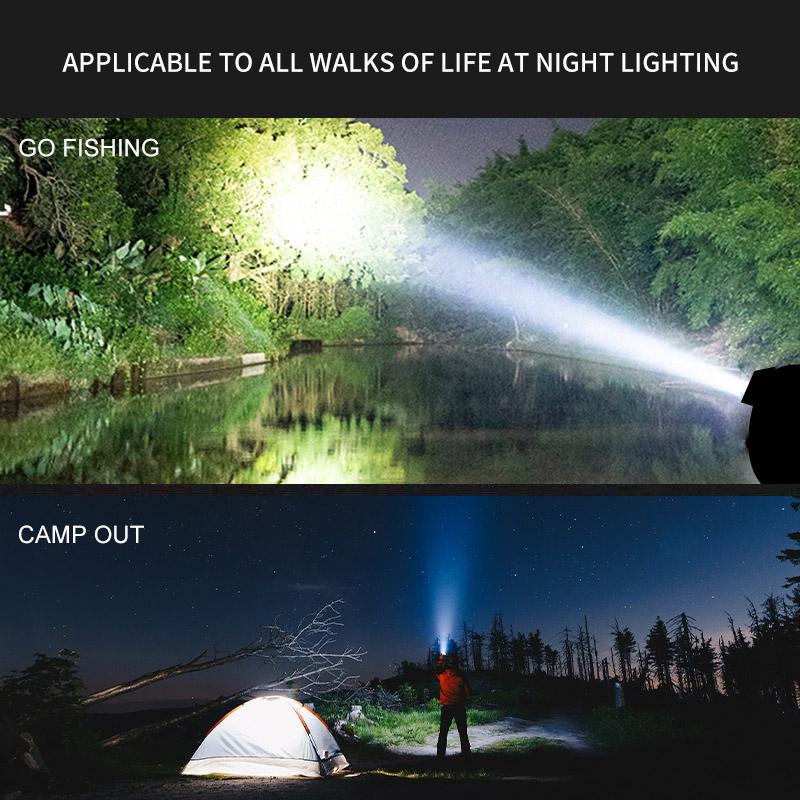 5LED Bright Headlamp Rechargeable Waterproof Adjustable 4Modes Lightweight for Outdoor Camping Running Hiking