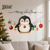 Creative Gift for Kids Christmas Cute Penguin Wall Sticker Merry Cartoon Animal Art Decal Decals Removable Peel And Stick Murals Room Bedroom,