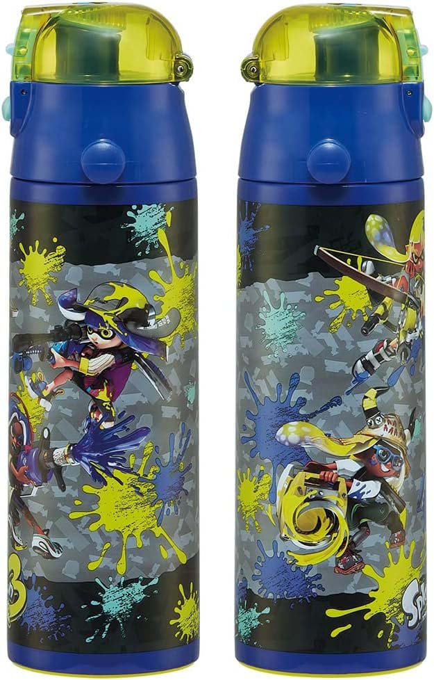 Skater Stainless Steel Water Direct Splatoon 3 for Cute Sports Kids' Bottle, Drinking, 580ml, Design, Kid-Friendly, Lightweight, Insulated, Boys,