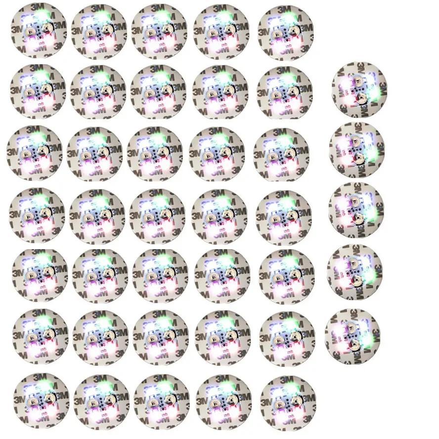 1-40PCS Battery Powered LED Coaster 3 Modes with Wine Glass Mat Cup Pad Sticker Bottle Drinking Club Bar Party Decor Night Light