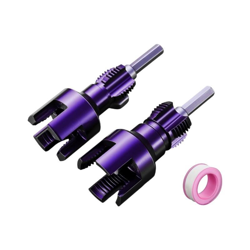 

2 in 1 Combined Thread Cutter for Plumbing Applications Lightweight Alloy Steel Construction Hexagonal Handle Design 1