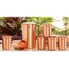 Pure Copper Drinkware Gift Set of 1 Jug & 6 Glass with Gift Box & Plain Matt Finish Design, Gifting Item for Diwali Jug-1.5 Litre & Glass-300 ML