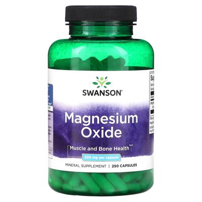 Óxido de magnesio, 400 mg, 250 cápsulas (200 mg por cápsula)