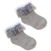 Newborn Baby Girl Solid Color Breathable Cotton Elastic Princess Lace Socks