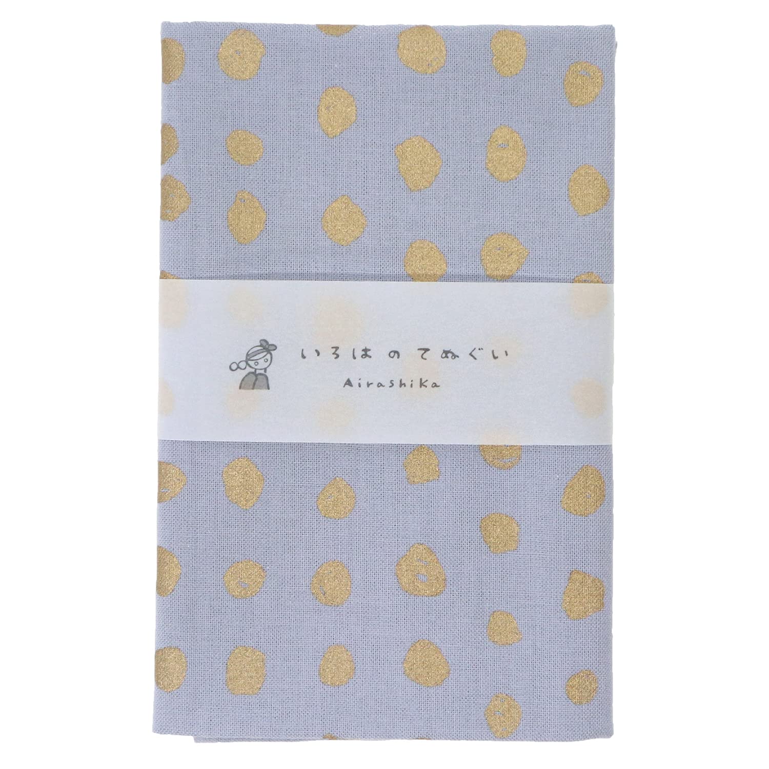 

КОМЕСІЧІ Іроха Тенугуї Ручна робота без бахроми 90x33см Кінмаме-шиборі (Японський рушник), 100% Бавовна, Японія, Сірий, Профілактика,