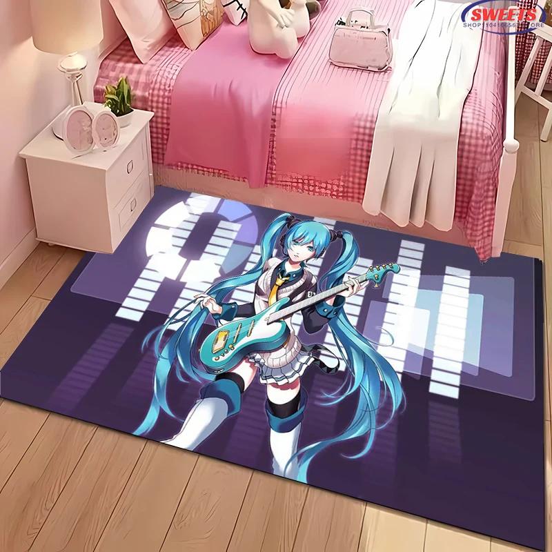 New Virtual Band H-Hatsune MM1ku Carpet for Living Room Cartoon Children Bedroom Sofa Doormat Floor Rug Anti-slip Decor Mat Gift