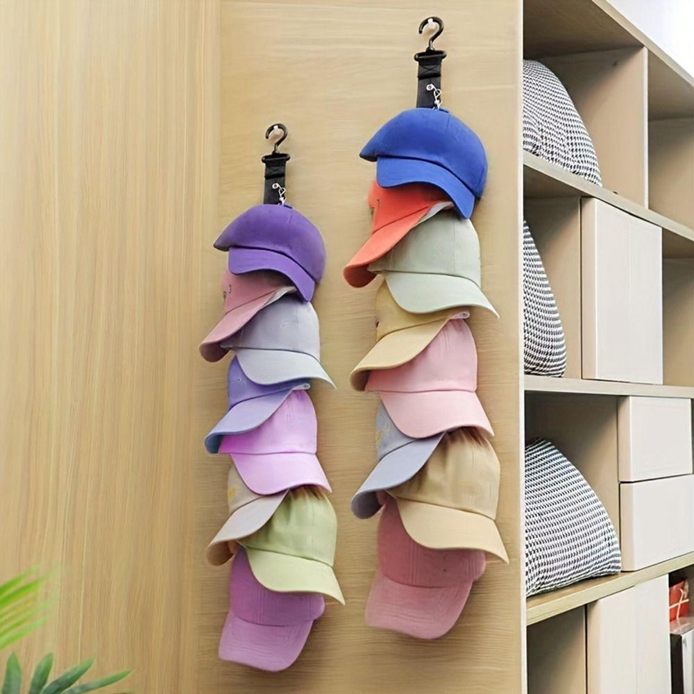 360 Degree Rotating Caps Vertical Shelf Rack Hanging Hat Storage Hanger Closet Hat Hangers  Bags