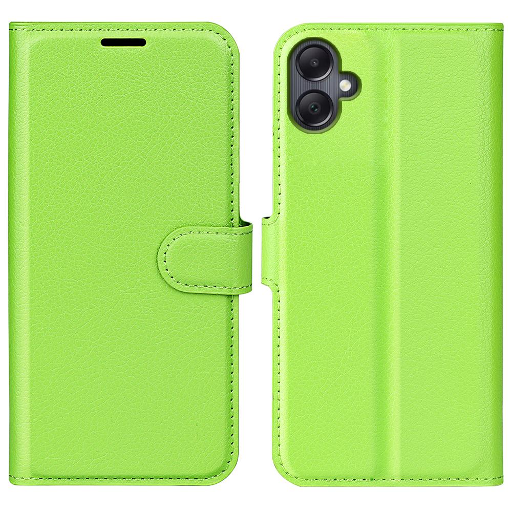 

For Samsung Galaxy A06 4G Case Litchi Texture Shockproof Leather Wallet Phone Cover Green