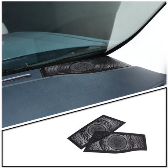 Black Steel Dashboard Speaker Cover Trim Fit For Ford Maverick -
