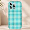 Block Match Plaid Phone Case for iPhone 17 16 Pro Plus Air 16E 15 14 13 12 11 Max Mini Transparent Cover