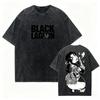 Black Lagoon Washed T Shirt Personality Clothes New Model Anime Sleeve Year Round Clothing Plus Size Unisex Streetwear Soft Tee