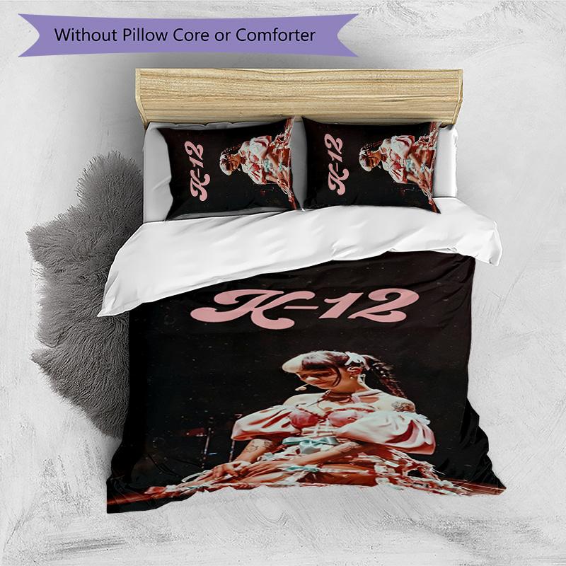 Melanie Martinez 3pcs Bedding Set Duvet Cover Closure Includes 1 Duvet Cover & 2 Pillowcases for All Seasons Bedroom Home Dorm Decor