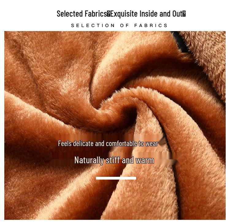 Men's Autumn/Winter Fleece-Lined Multi-Pocket Sleeveless Vest - Warm Cotton Waistcoat for Middle-Aged & Elderly