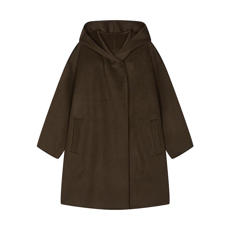 JNBY Women's 2025 Winter Wool & Cashmere Blend Hooded Coat