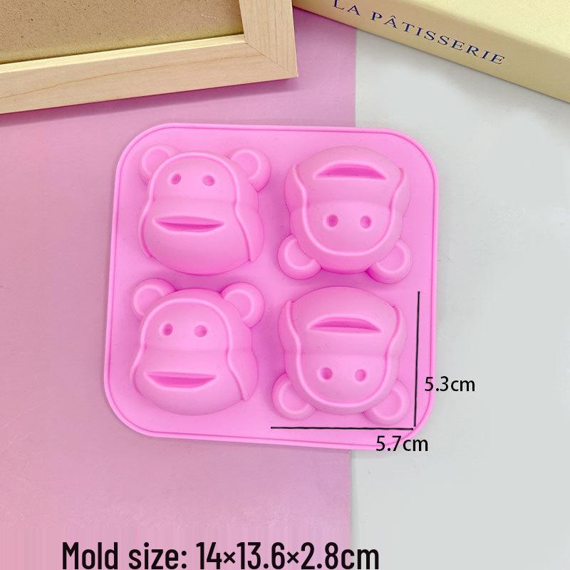 12-Cavity Braided Wavy Long Strip Gummy Mold, Crayon, Knife & Fork, Panda Mousse Pudding Mold