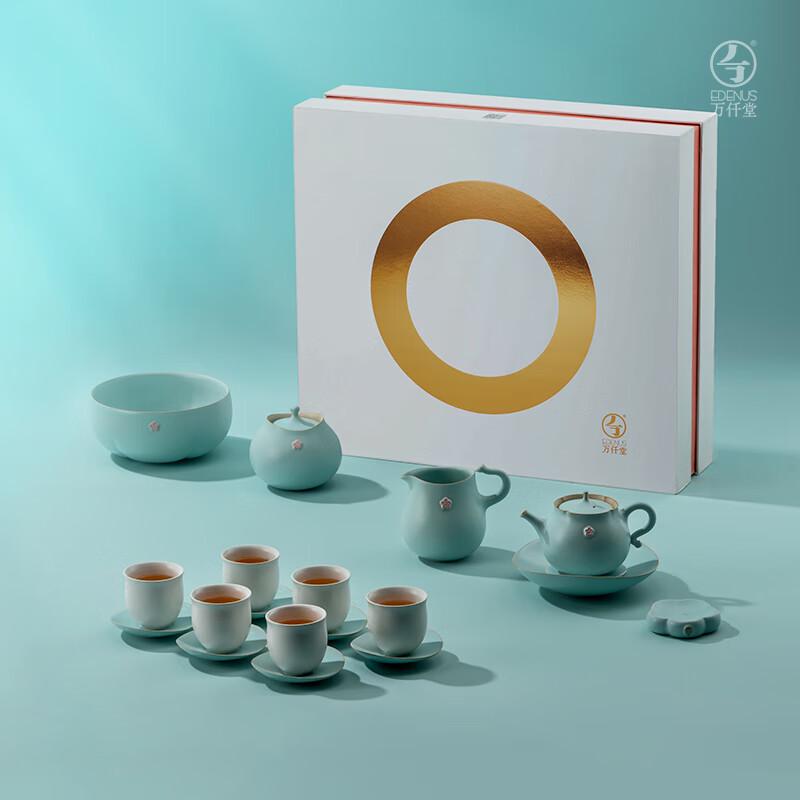 Edenus Budding 02 Celadon Ceramic Tea Set