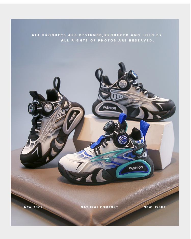 Boys' Winter Fleece-Lined Cotton Basketball Shoes – 2025 Edition