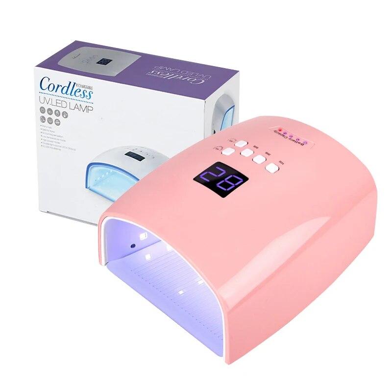Wiederaufladbare UV-LED-Nagellampe, 66 W, kabelloser Nageltrockner für Gelpolitur, professionelle Nailart-Maniküre-Tools für zu Hause und den Salon