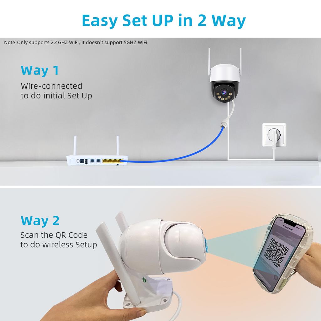 8MP 4K IP-Kamera 5MP Speed Dome Auto Tracking PTZ-Kamera Smart Home Outdoor Wireless WIFI-Kamera Überwachungsmonitor iCsee