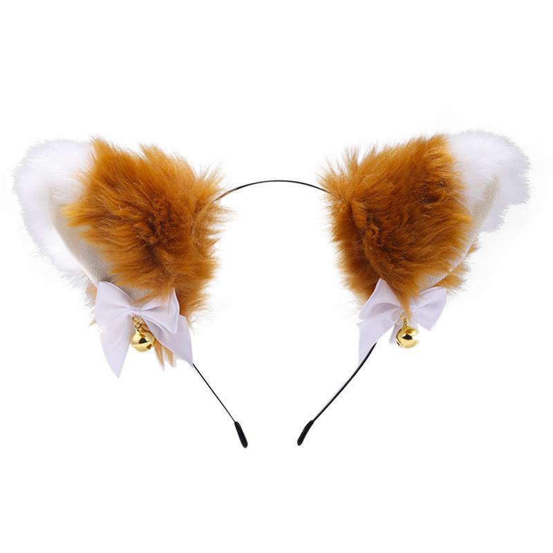 Cat Ears Bell Headband - Cosplay Catwoman Hair Accessory for Christmas & Halloween