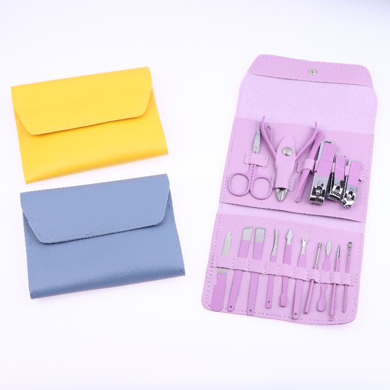 Premium 16-Piece Nail Grooming Kit For Home Stainless Steel Clippers Pedicure Set And Travel Case Included Manicure Set