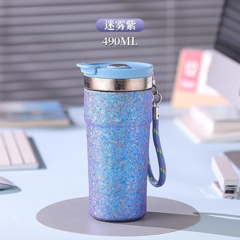 Pure Titanium Coffee Cup, Insulated Cup, Outdoor Sports Water Bottle, Household Portable Cold and Hot Water Bottle
