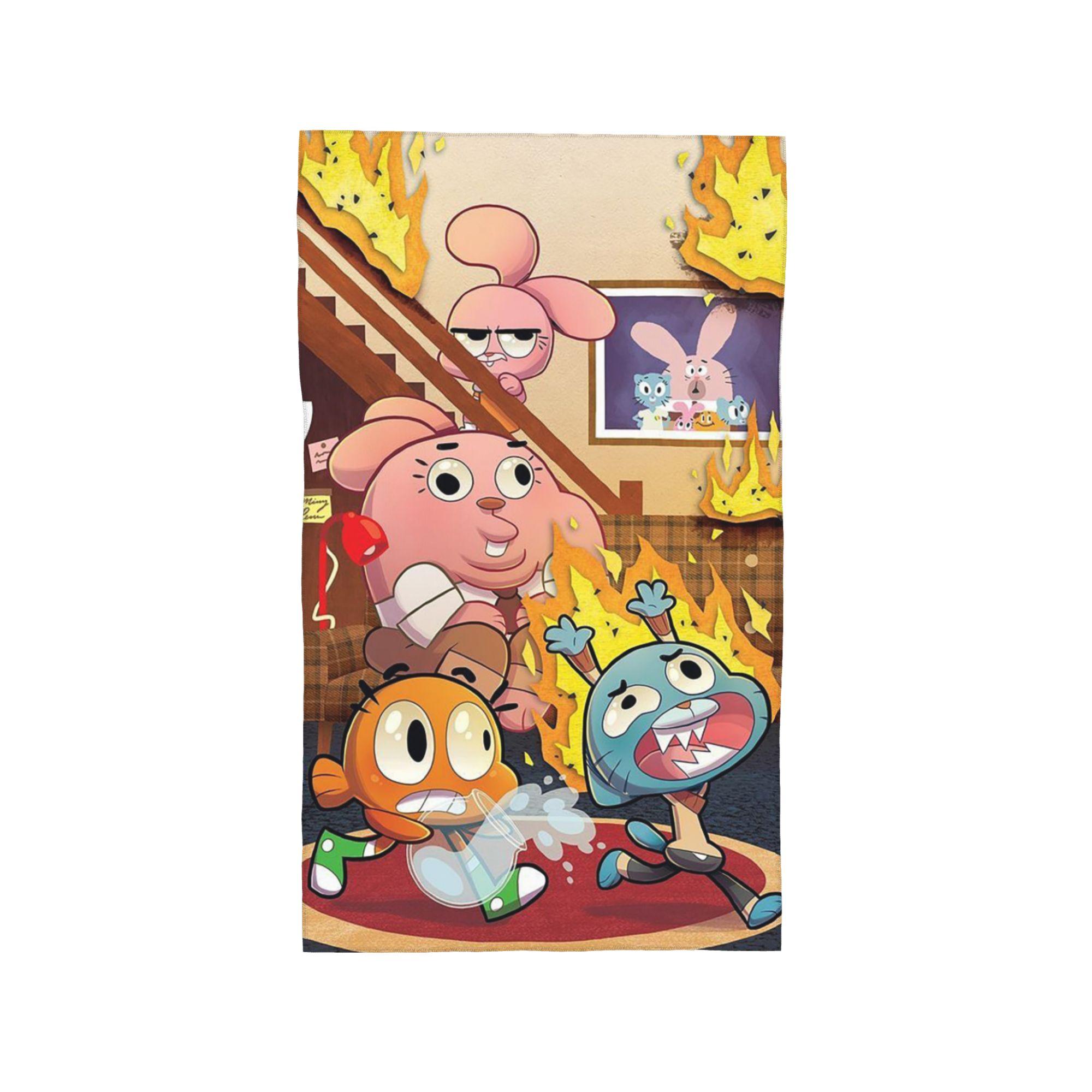 

The Amazing World of Gumball Cartoon Soft Face Towel Quick Dry Pool Bath Cotton Towels Breathable W30*H60(CM)