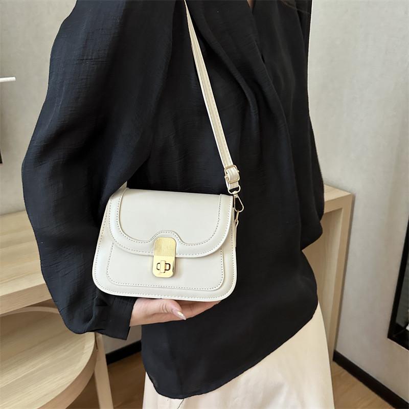 Trendy Fall Women's Crossbody Bag With Unique Lock Closure Versatile Small Purse