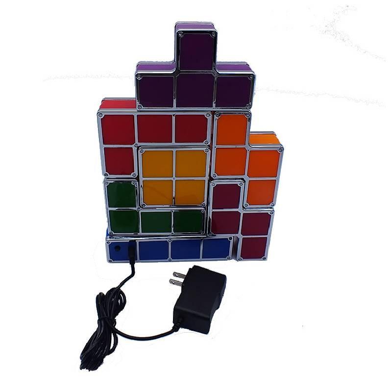Tetris Led Night Light With 7 Colors Creative Stacking Block For Bedroom Decor