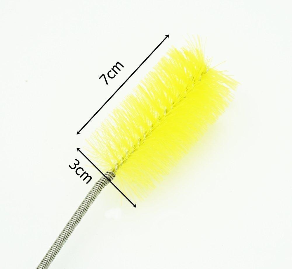 Shop XJ Aquarium-Reinigungsbürste Rohrschlauchreiniger (Gelb)
