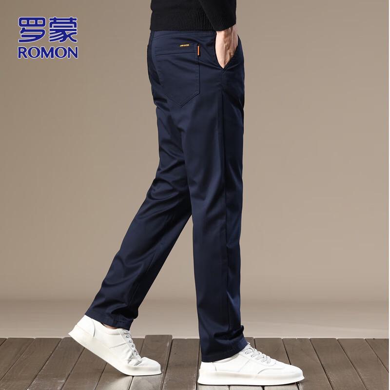 

ROMON Men s 2025 A/W Loose Fit Straight Leg Casual Pants 38