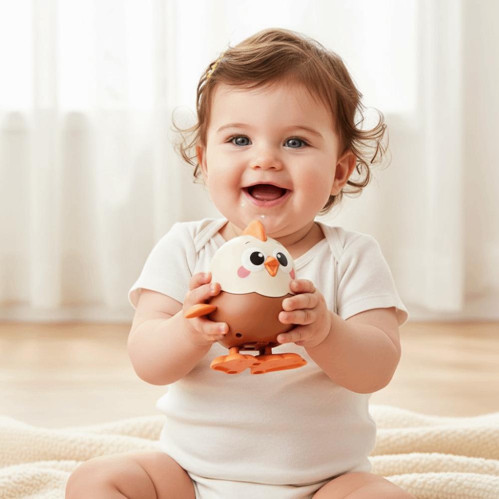 Colorful Design Wind-Up Toy Funny Movement Clockwork Toy Jumping Chicken Toy  Birthday Gifts