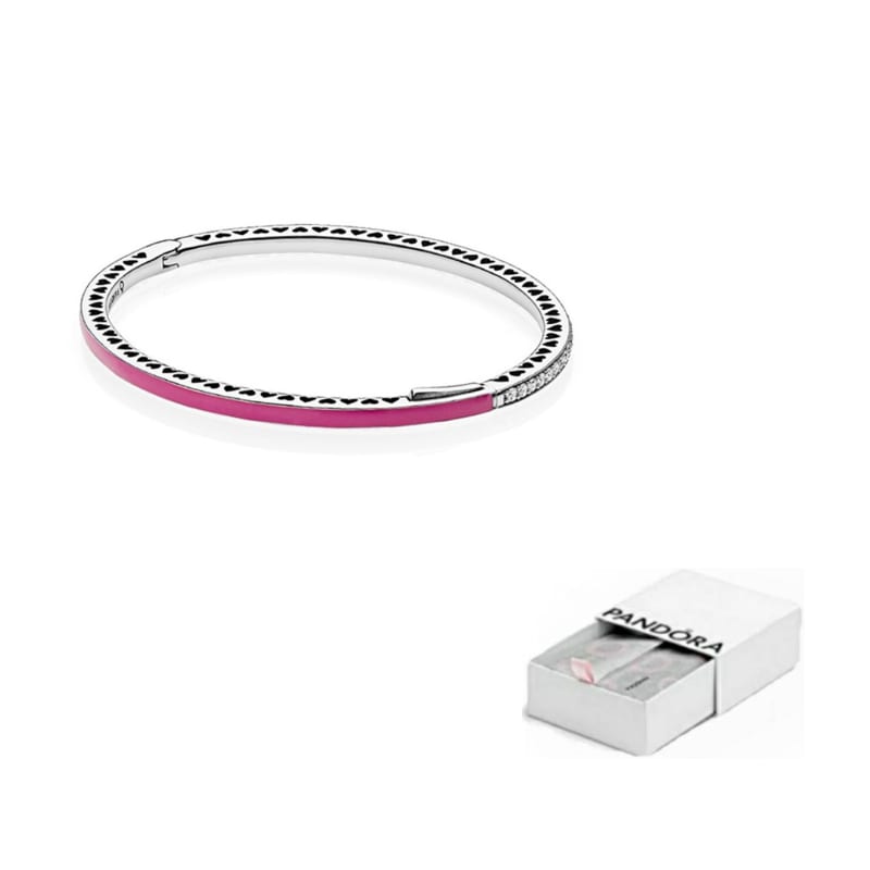 Pandora 925 Sterling Silver Bangles Women's Multicolor 590537EN69