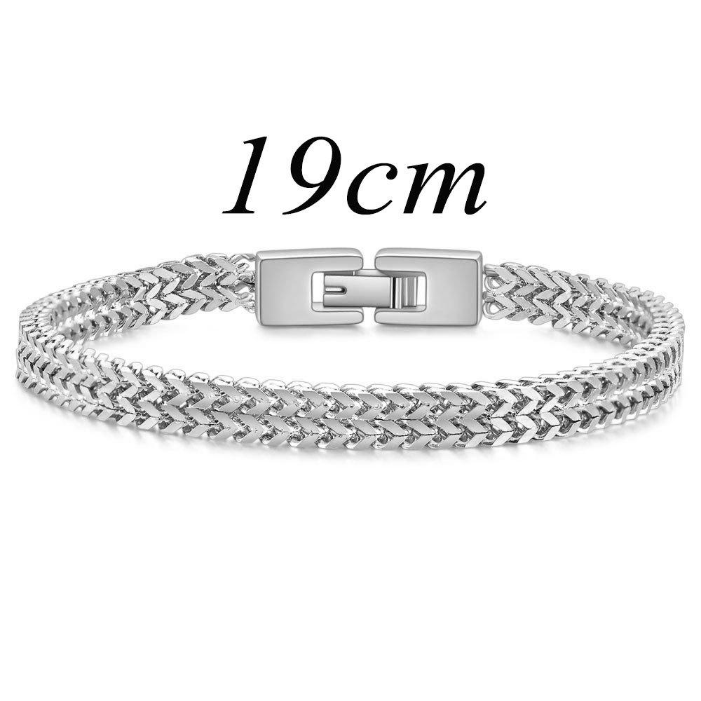 Men's Trendy 6MM Dragon Bone Snake Chain Bracelet - Stainless Steel, Hip Hop Style