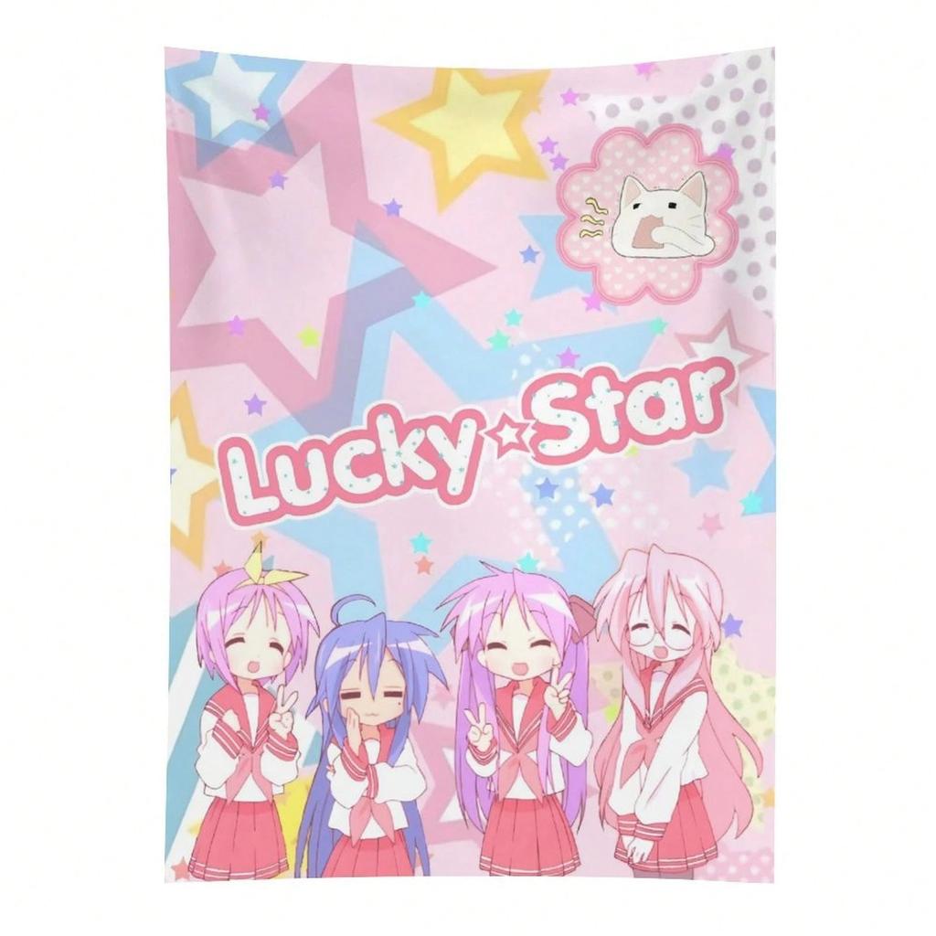 Glücksstern Süßes Cartoon Wandteppich, Kawaii Anime Poster Fahne, Wanddekoration Für Teenager Mädchen Jungen, Wohnzimmer Schlafzimmer Studentenwohnheim