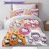 Hello Kitty Cute Pattern Bedding,Quilt Set Quilt Cover Pillowcase Home Birthday Gift(1 * Duvet Cover + 2 * Pillowcase, Without Core)