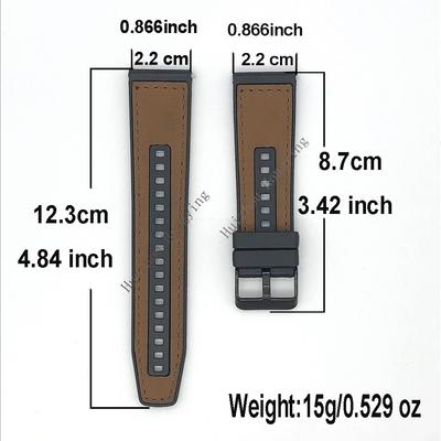For Samsung Galaxy Watch 3 45mm Strap 22mm PU Leather Bracelet Watchbands Wristband For Galaxy Watch 46mm Gear S3 Frontier