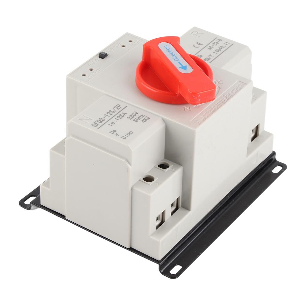 AC230V 125A Mini Dual Power Automatic Transfer Switch ATS 2P Generator Transfer Changeover Switch