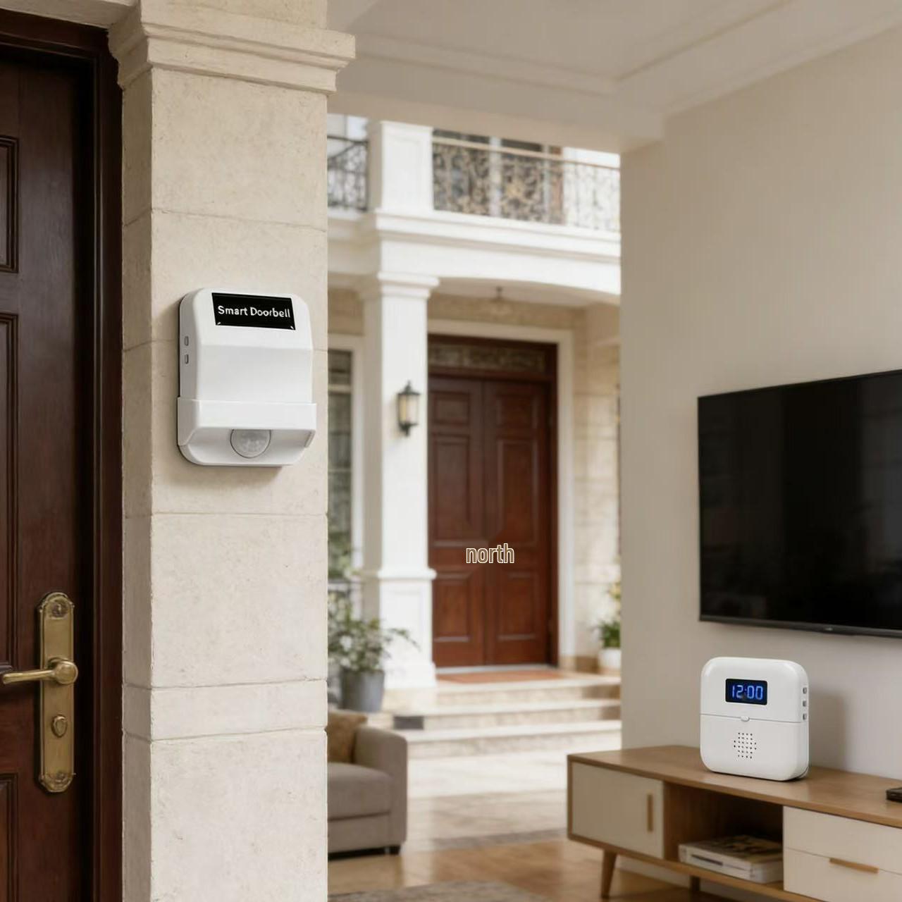 Chenji Induction Doorbell: Visitor Arrival Reminder and Welcome Device for Home & Commercial Use Transmitter (Requires Pairing)