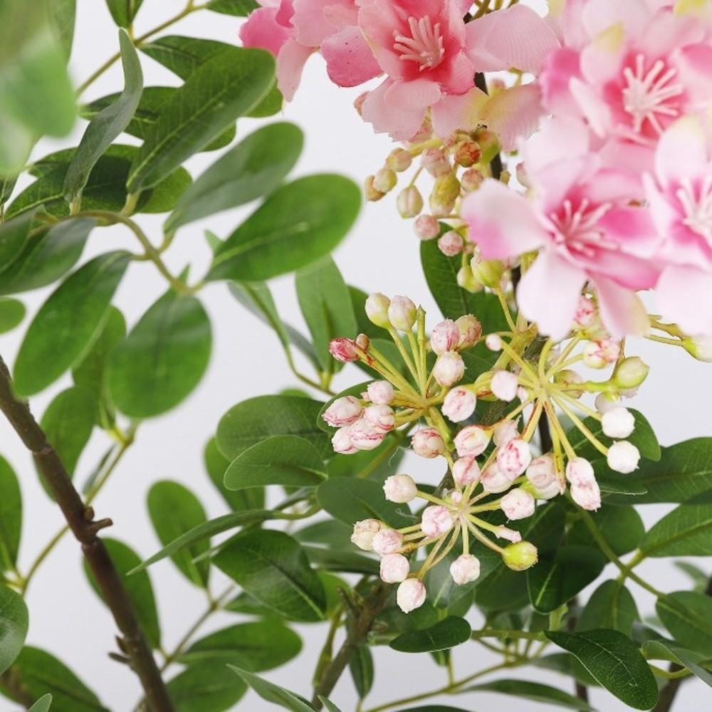 Fake Floral Artificial Pagoda Tree Flower Green Leaves Handmade Simulation Michelia Figo Real Touch Luxury Faux Flower Branch