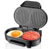 Electric Breakfast Maker with Safe Touch Handle Anti Stick Electric Hamburger Grill for Egg Pancake