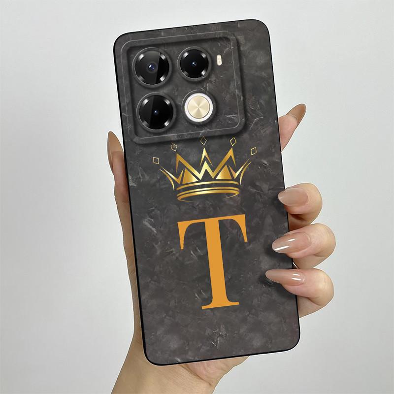 Phone Case For Infinix Note 40 4G X6853 Note 40 Pro Plus X6851B 40 Pro 4G X6850 5G X6851 Fashion Letters Matte Soft Cover Funda
