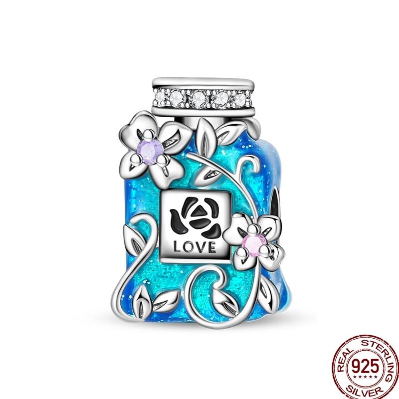 Authentic Stering copper Blue Bow Perfume Heart Charm Dancing shoes Bead Compatible With Authentic 3mm Bracelets Do It Yourself Ideal For Women Fine J