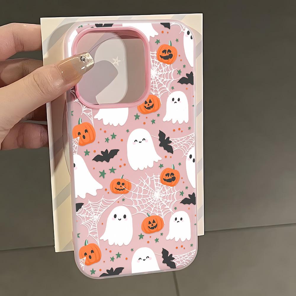 

iPhone 17 Pro Max Halloween Ghost Case - Full Coverage for iPhone 15/16/14 iPhone 14 Pro розовый