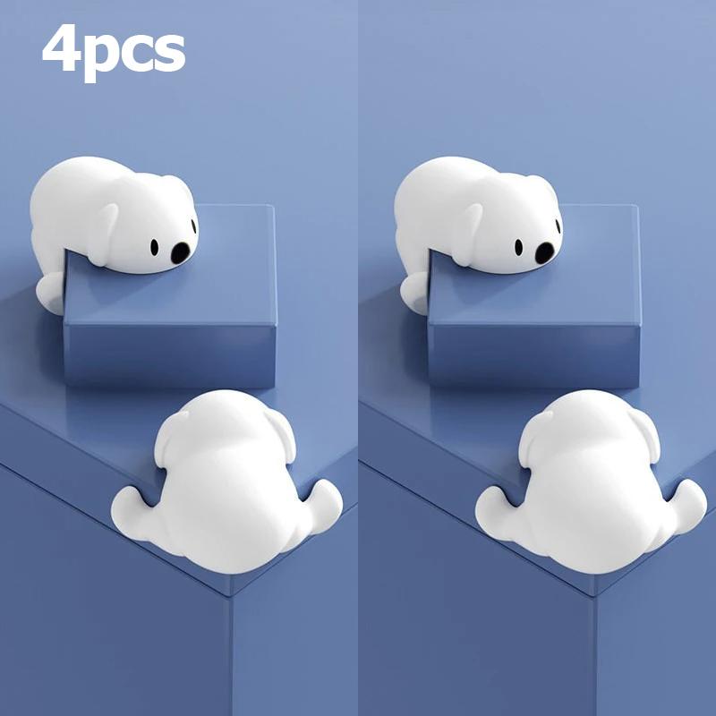 1/2/4pcs Baby Safety Puppy Table Corner Protector Safe Soft Silicone Protection Edge Cover for Furniture for Kids Security
